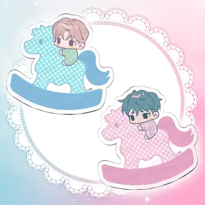 [Falling Flowers Pond] Hanbit & Universe SD Chunky Acrylic Stand 2 Types | Corotto | Webtoon Goods