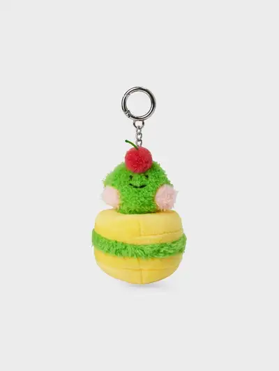 LINE FRIENDS ミニ ミニニ レニニ ベーカリー チェリーマカロン ぬいぐるみ キーリング
