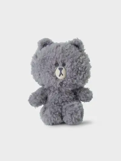 Line Friends 彩色布朗灰色小型坐姿玩偶