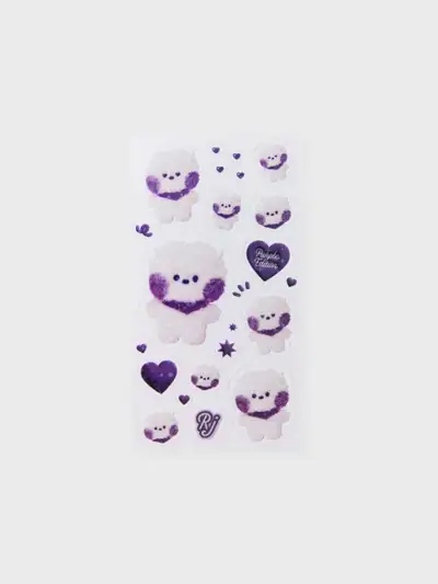 BT21 RJ パープル オブ ウィッシュ エディション ミニニ ステッカー