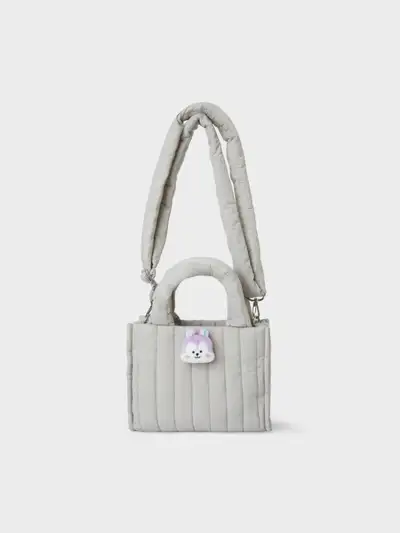 BT21 MANG Face Plush Badge Quilted Bag