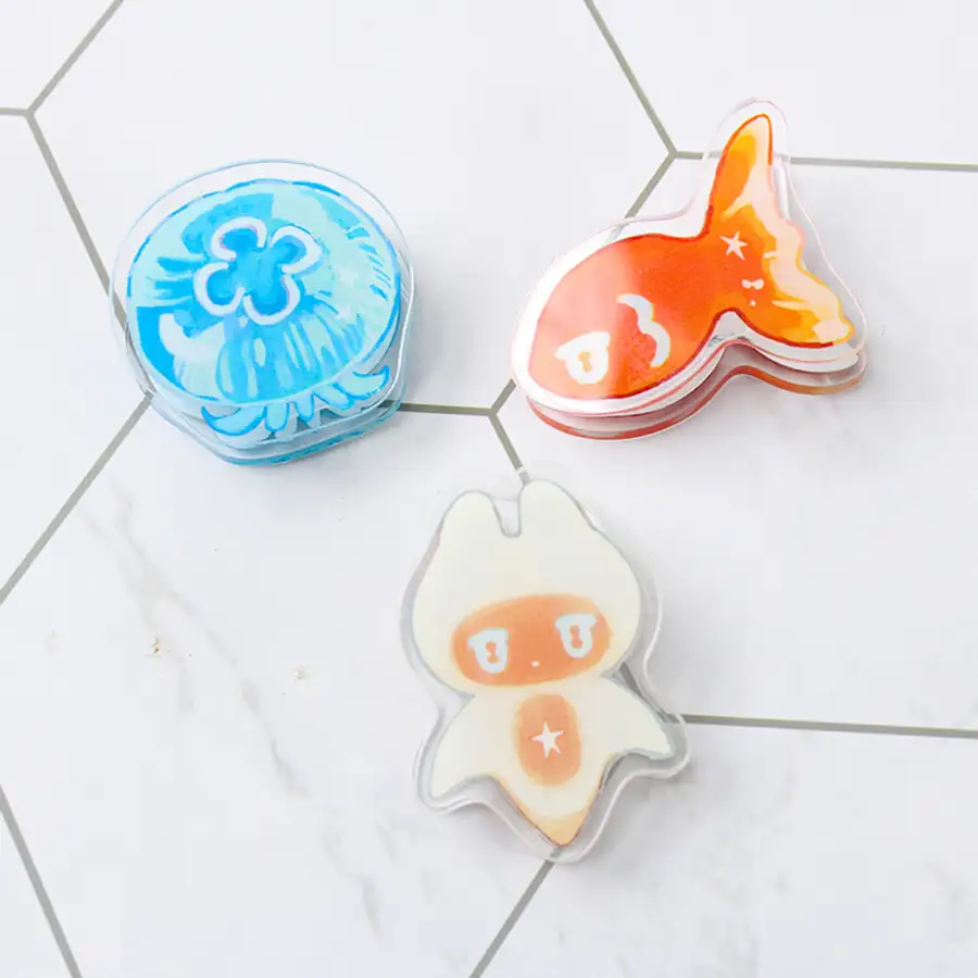 [Myango] Illustration Acrylic Clip (Clamp) 3-Piece Set | Illustration Goods — 2