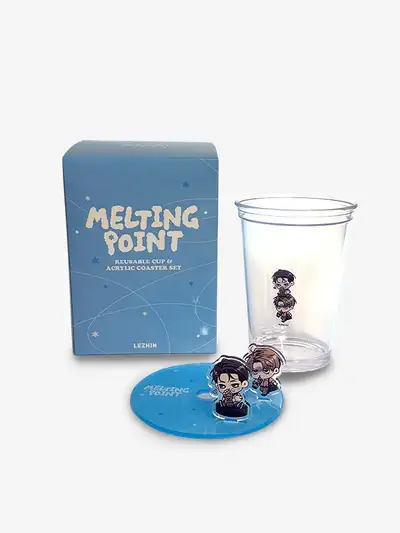 Thawing Curve Reusable Cup & Acrylic Coaster Set