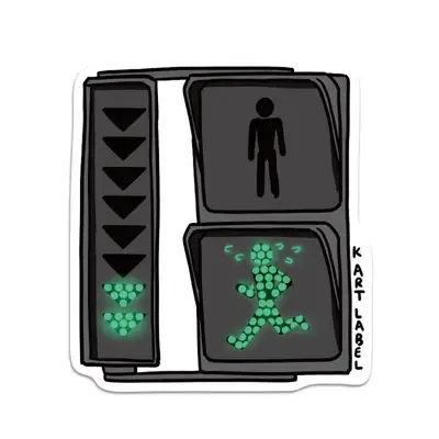 [K ART LABEL] K0141 Green Traffic Light