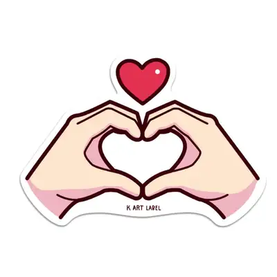 [K ART LABEL] K0140 Hand Heart 3