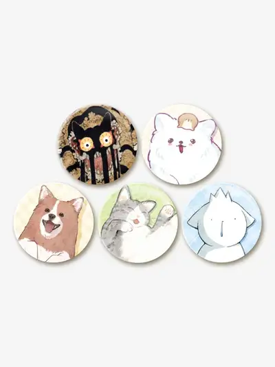 Animals Animal Cushion Can Badge