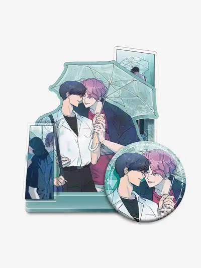 Spinach Bouquet Scene Acrylic Stand, Can Badge