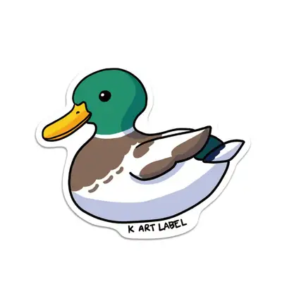 [K ART LABEL] K0131 Bronze Duck Rubber Duck