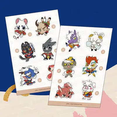 [MU 無] Zodiac Animal Illustration Seal Stickers 2 Types | Illustration Goods