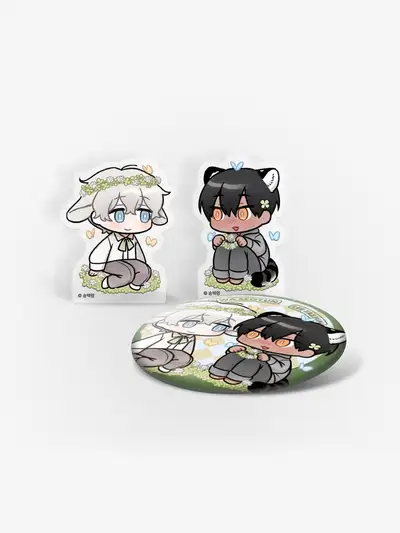 Tiger Sir, Thank You for the Meal Acrylic Block & Can Badge