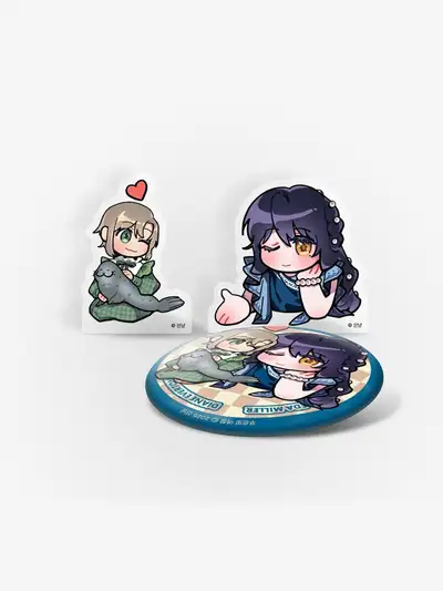 Blue Light Journey Acrylic Block, Can Badge
