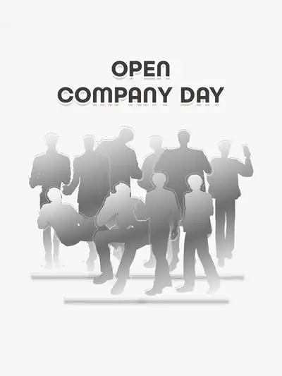 Open Company Day Couple Acrylic Stand