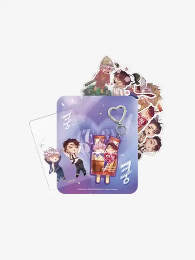 Shell Boy Squishy Keyring Package