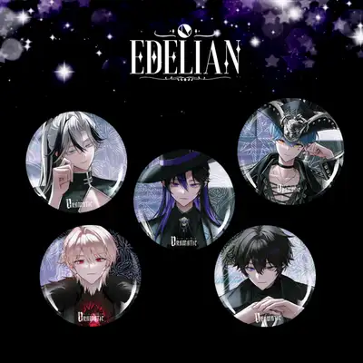 [Edelian] [1st Anniversary Edition] Round Can Badge 5 Types 75mm | Pin Button | Virtual