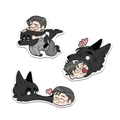[No, I Don't! Don't You Know? Actually, I Do?!] No Idea I Actually Do Big Piece Sticker No.2 Couple Set