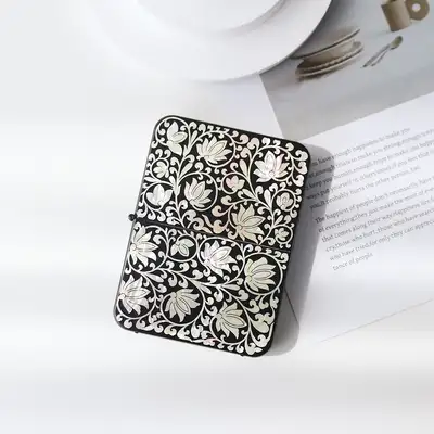 Nacre 777 Nail Clipper Set (Flower Arabesque Design H)