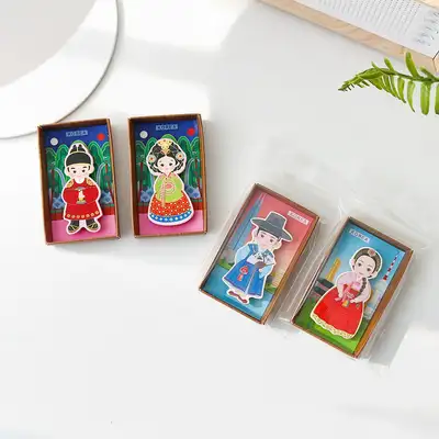 Traditional Character Frame Magnetic Souvenir C - Hanbok