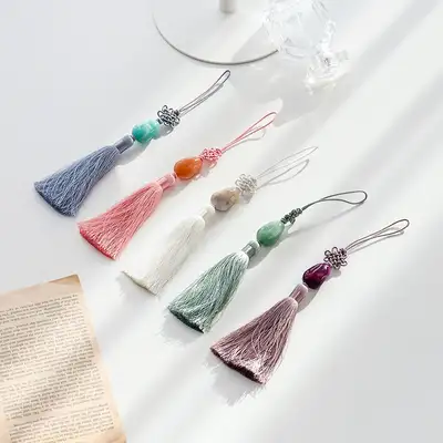 Mini Jade Bead Norigae Keychain P