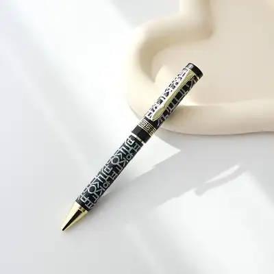 Lacquer Inlay Hangul Lattice Mother-of-Pearl Ballpoint Pen (Full Inlay)