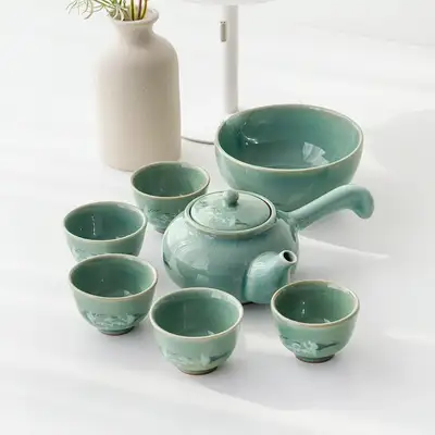 Dosung Celadon Unghak 5-Person Tea Set