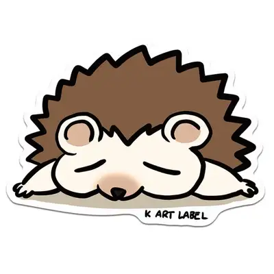 [K ART LABEL] K0075 Piggy Hedgehog