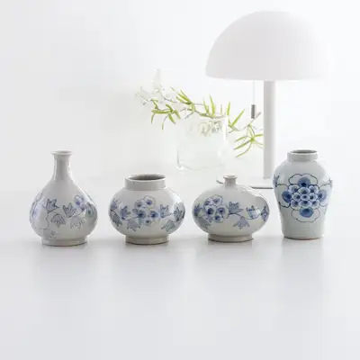 告白瓷轮制牡丹迷你花瓶 1P
