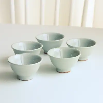 (5种)灰粉青茶具杯套装