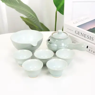 张石铀 5人茶具套装 传统茶具杯 茶道套装