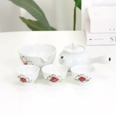 红木莲3人茶具套装 传统陶瓷茶道套装