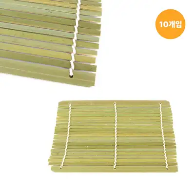 18.5cm 竹製角型そば簀 10個セット（麺台 天ぷら台 そばざる そば盆 海苔巻き 巻き簀 和食 キッチン雑貨）