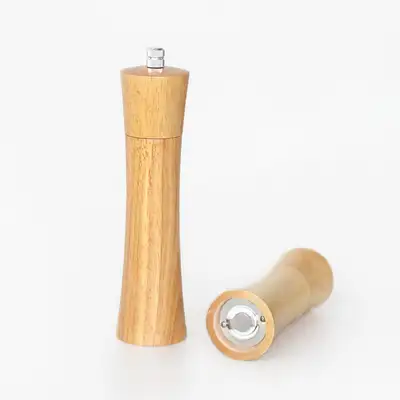Wood Simple Pepper Grinder (Natural Wood Pepper Mill Salt Mill Manual Spice Grinder)