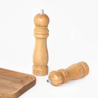 Wood Basic Pepper Grinder (Wood Pepper Mill Salt Mill Manual Spice Grinder)