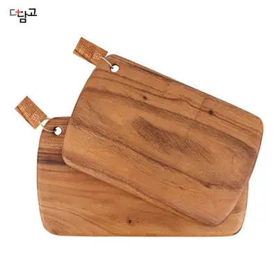 Solid Wood Round Rectangle Serving Board | Camping Wood Home Party Sushi Platter Cheese Board