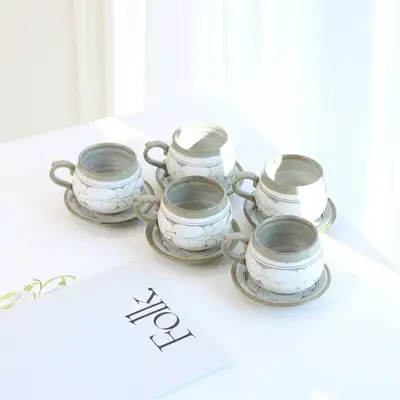 分青牡丹5人咖啡杯套装