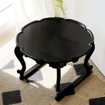 牡丹花纹虎足小饭桌 开腿小饭桌 45cm