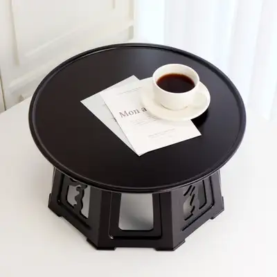 1.5号圆形雕刻屏风茶桌