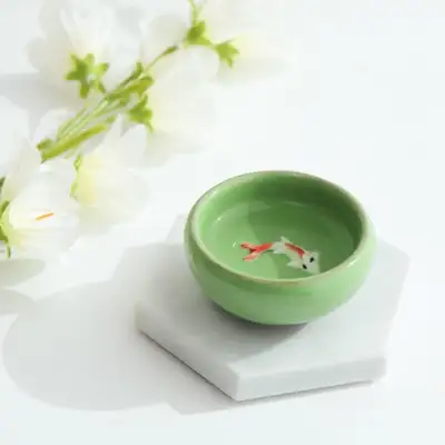 彩色锦鲤茶杯