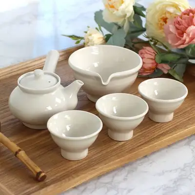 米色幼儿3人茶具套装