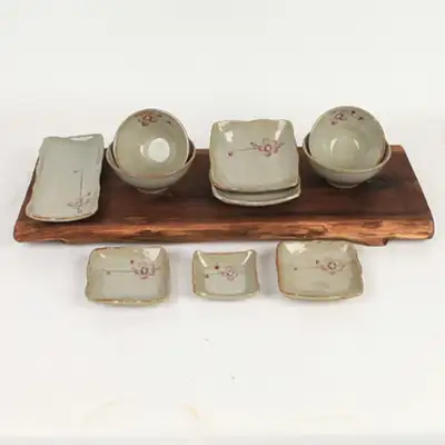 粉青梅花二人家用套装