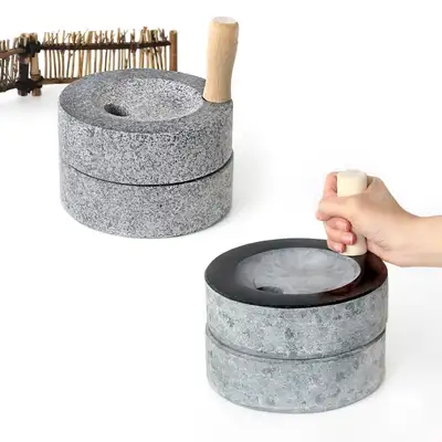 Korean Mini Millstone Collection (Traditional Props, Holiday Decor, Cultural Experience, Souvenirs for Foreigners)