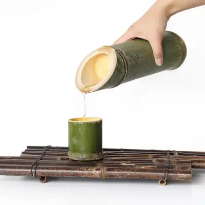 Damyang Bamboo Soju Cup Set 1P (Bamboo Vessel Sensibility Camping Accessory Housewarming Gift Home Pocha Unique Drinking Cup)