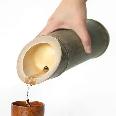 Damyang Bamboo Liquor Barrel (Bamboo Drinking Vessel, Aesthetic Camping Decor, Housewarming Gift, Home Pocha Display, Unique Drinking Cup)