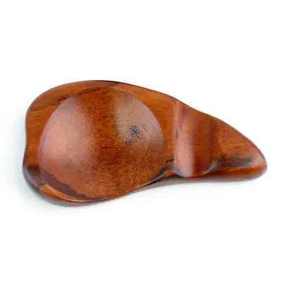 Lacquered Rosewood Spoon Rest Water Drop Shape 1P | Wooden Chopstick Rest