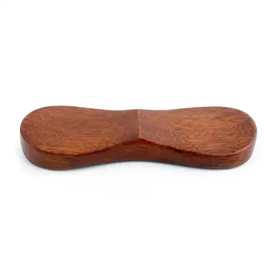 Lacquered Rosewood Utensil Rest, Peanut Shape, 1pc | Wooden Chopstick Holder