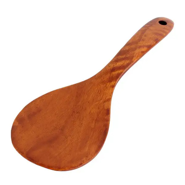 21cm Rosewood Lacquered Solid Wood Rice Paddle | Commercial Wooden Spatula Wood Cooking Tool — 2