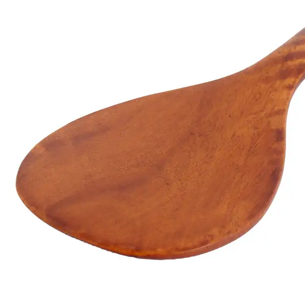 21cm Rosewood Lacquered Solid Wood Rice Paddle | Commercial Wooden Spatula Wood Cooking Tool — 4