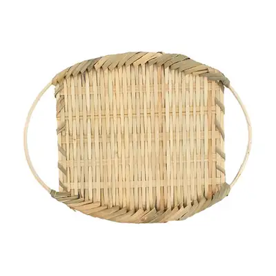 S Bamboo Colander with Dual Handles | Lettuce Tempura Basket Japanese-Style Dish Plate