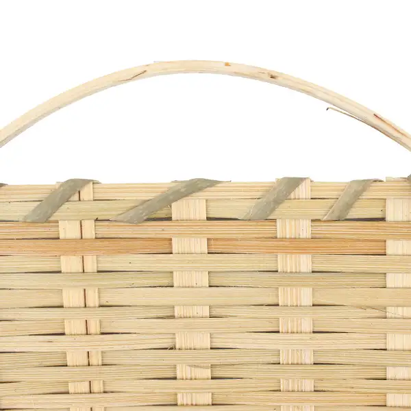 S Bamboo Colander with Dual Handles | Lettuce Tempura Basket Japanese-Style Dish Plate — 6