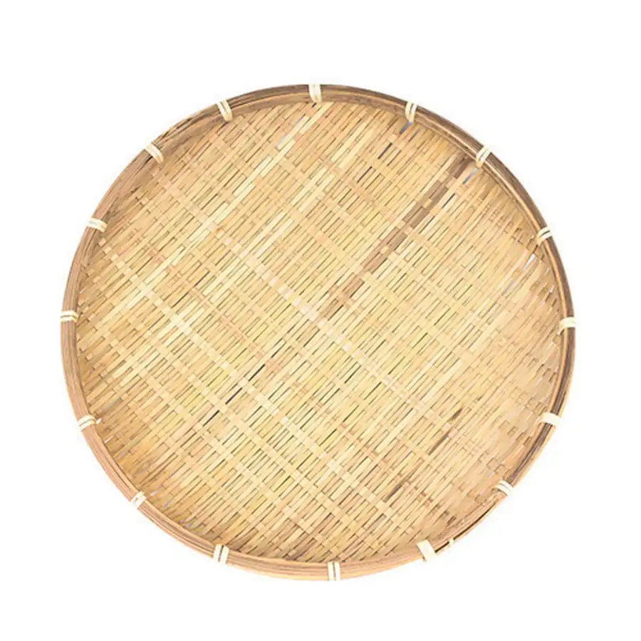 32cm Bamboo Colander Round Type B | Lettuce Fried Food Fritter Basket — 1