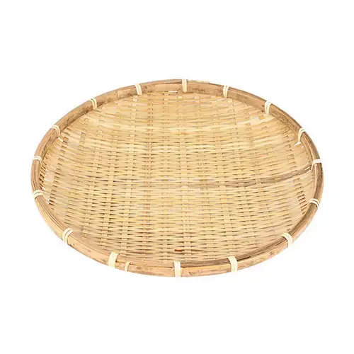 32cm Bamboo Colander Round Type B | Lettuce Fried Food Fritter Basket — 2